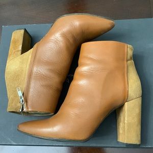 IRO ankle boots, caramel leather and suede, sz. 37